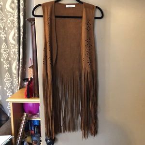 Suede vest